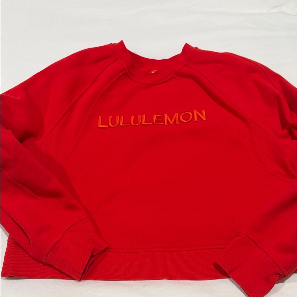lululemon athletica Bold Red Crew Neck Sweater